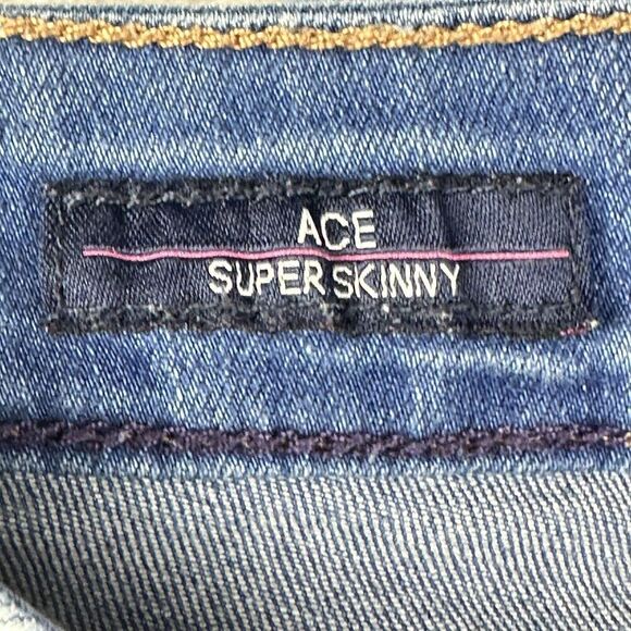 Vigoss Ace High Rise Super Skinny Jeans Womens 27 Light Wash Button Fly Stretch - Picture 13 of 16